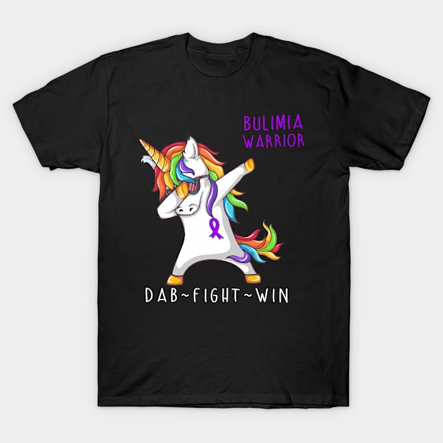 bulimia Warrior Dab Fight Win T-Shirt by ThePassion99